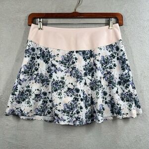 PUMA Power Shape Watercolor Floral Golf Skort Cloud Rose Women's Size L Athletic